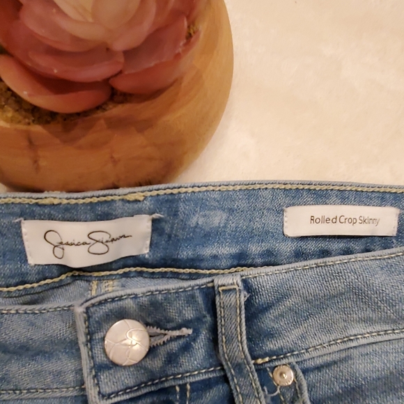 Jessica Simpson Rolled Crop Skinny Jeans - Picture 3 of 6
